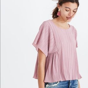 MADEWELL Micropleat Top in Burnt Orange Size M